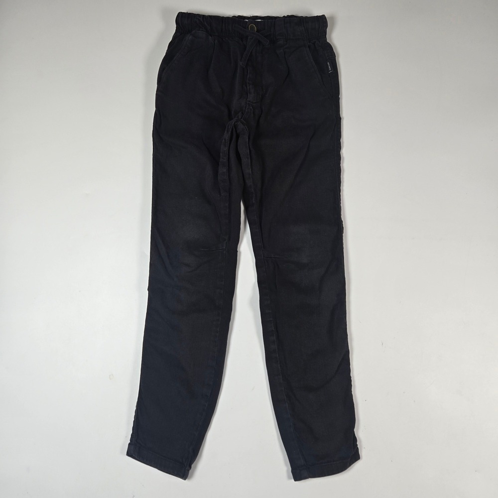 Zara Trousers Kids Size 9 Black Elastic‎ Waist Drawstring Jogger Chino Pants